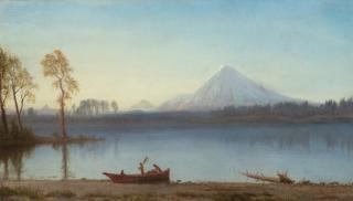 Appraisal: ALBERT BIERSTADT - North Coast Indiansoil on paper laid on