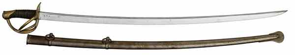 Appraisal: French Model Cavalry Saber '' quilled back blade with no