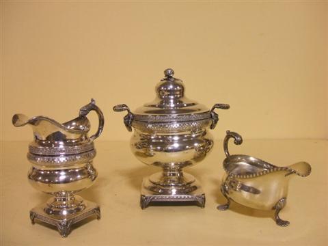 Appraisal: VARIOUS AMERICAN SILVER TABLEWARES Including an American coin silver cream