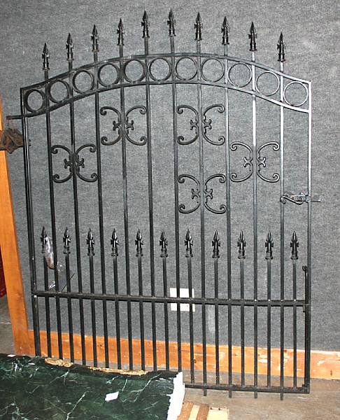 Appraisal: A wrought iron gate height ft in