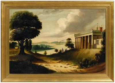 Appraisal: Thomas Chambers painting view of Mount Vernon the home of