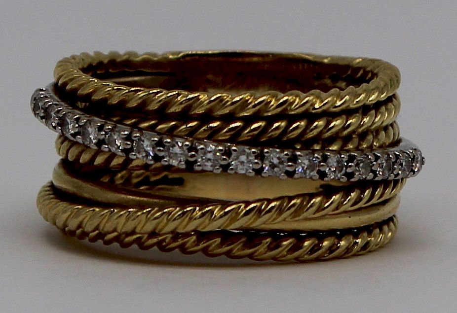 Appraisal: JEWELRY David Yurman kt Gold and Diamond Ring David Yurman