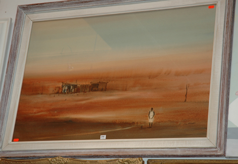 Appraisal: TOM WELLS OUTBACK SCENE PASTEL