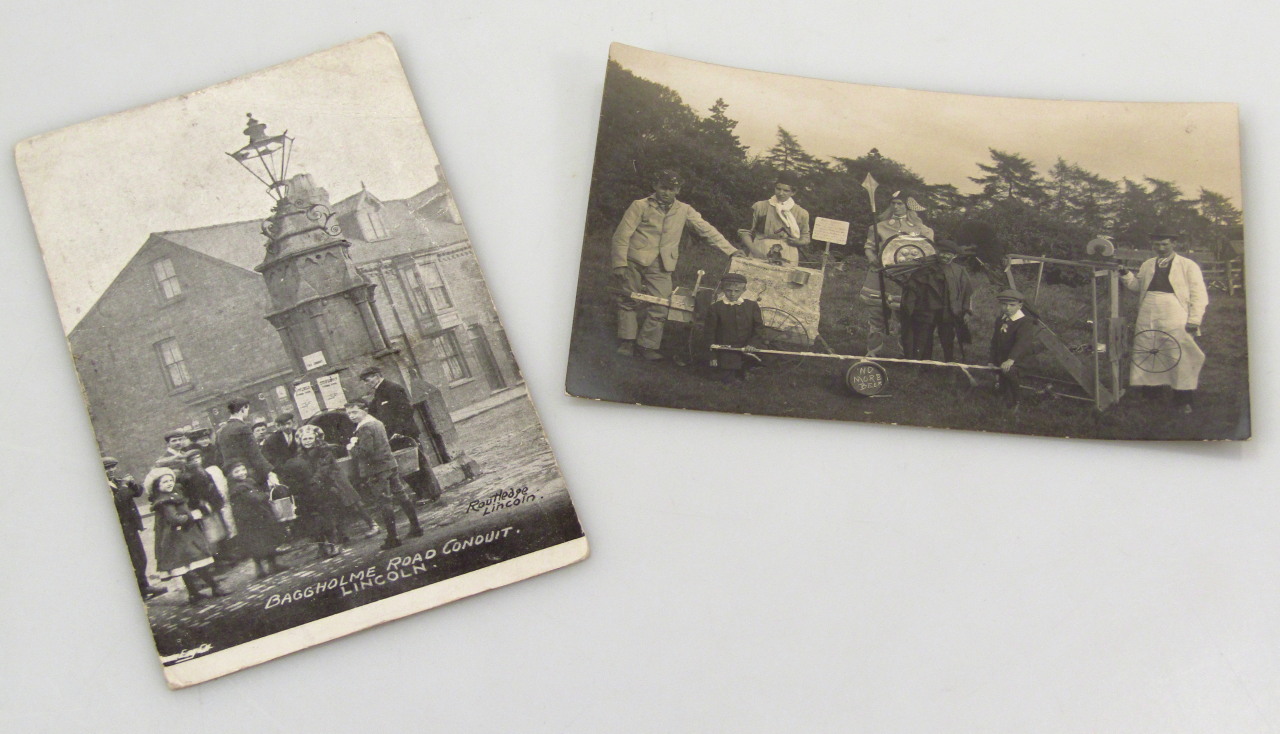 Appraisal: Various early thC postcards Lincolnshire related Bag Home Road Conduit