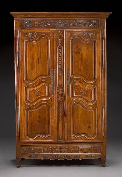 Appraisal: A Louis XVI Provincial chestnut and oak armoire late th