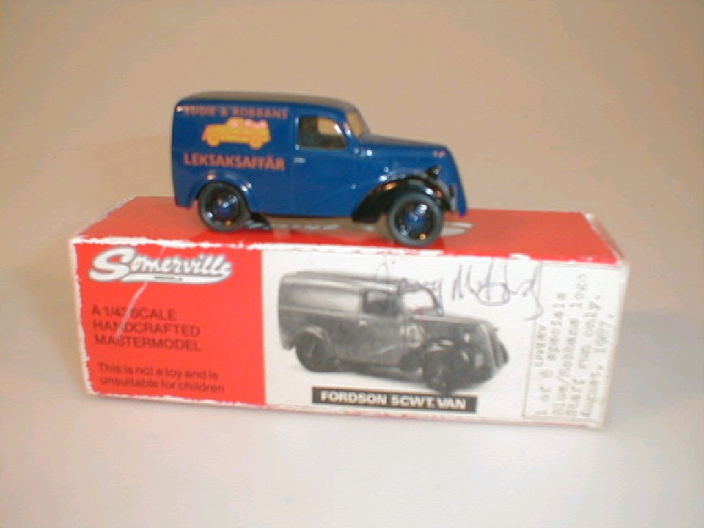 Appraisal: Somerville models Fordson weight van in the livery marked Warner