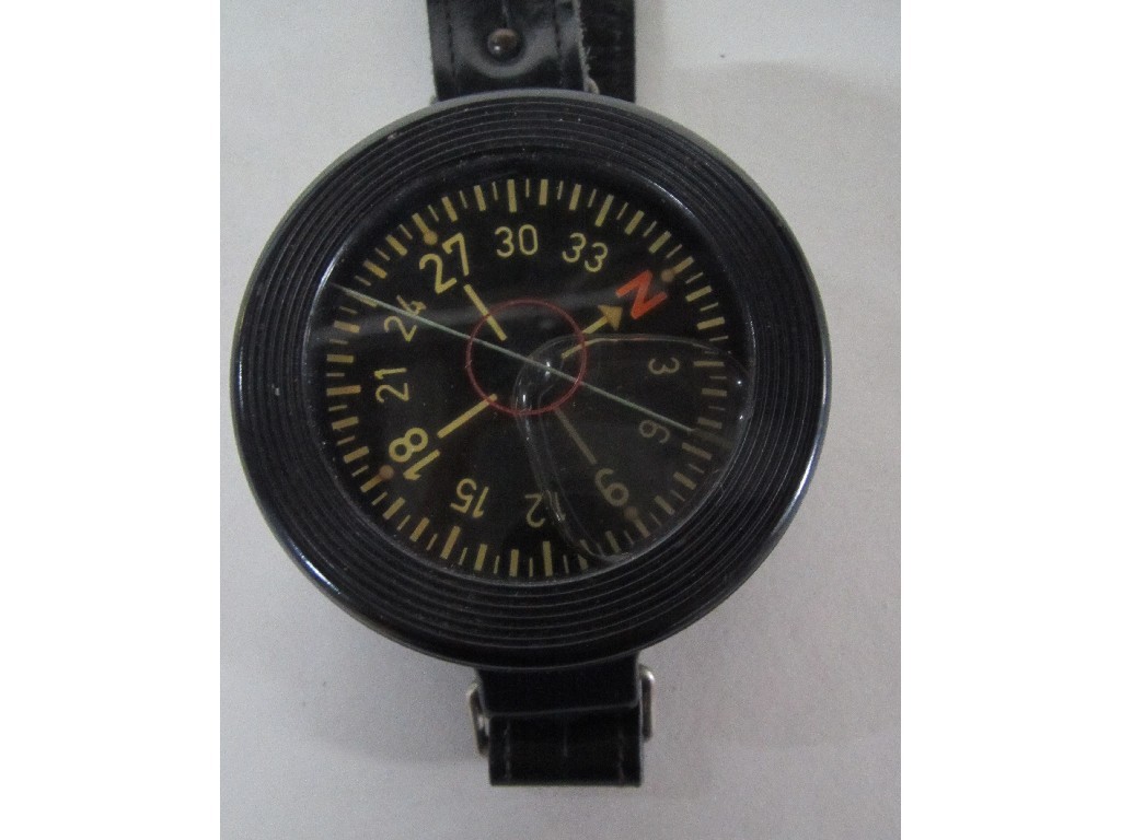 Appraisal: Luftwaffe wrist compass reportedly taken from a crew member of