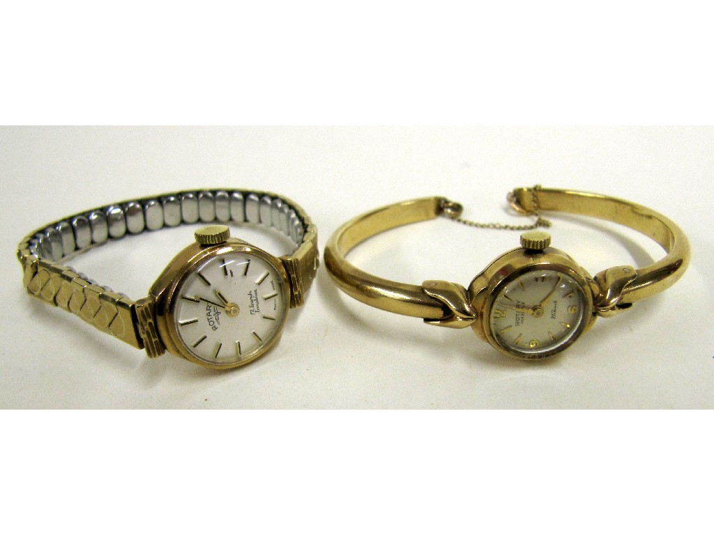 Appraisal: Two ladies ct gold cased Rotary wrist watches