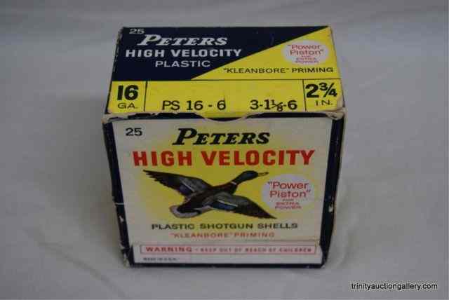 Appraisal: Peters High Velocity ga Shotgun ShellsBox of - '' plastic