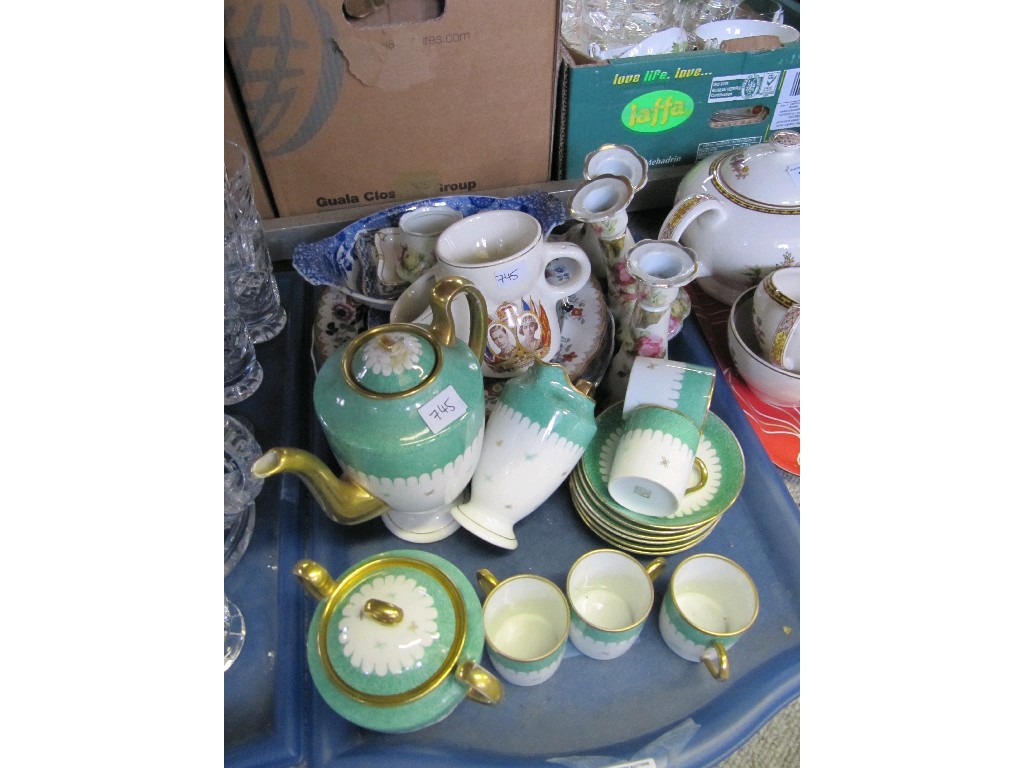 Appraisal: Tray of ceramics to include Phoenix coffee set