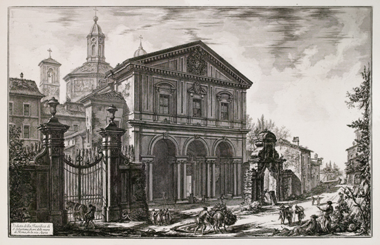 Appraisal: GIOVANNI B PIRANESI Veduta della Basilica di S Sebastiano fuori