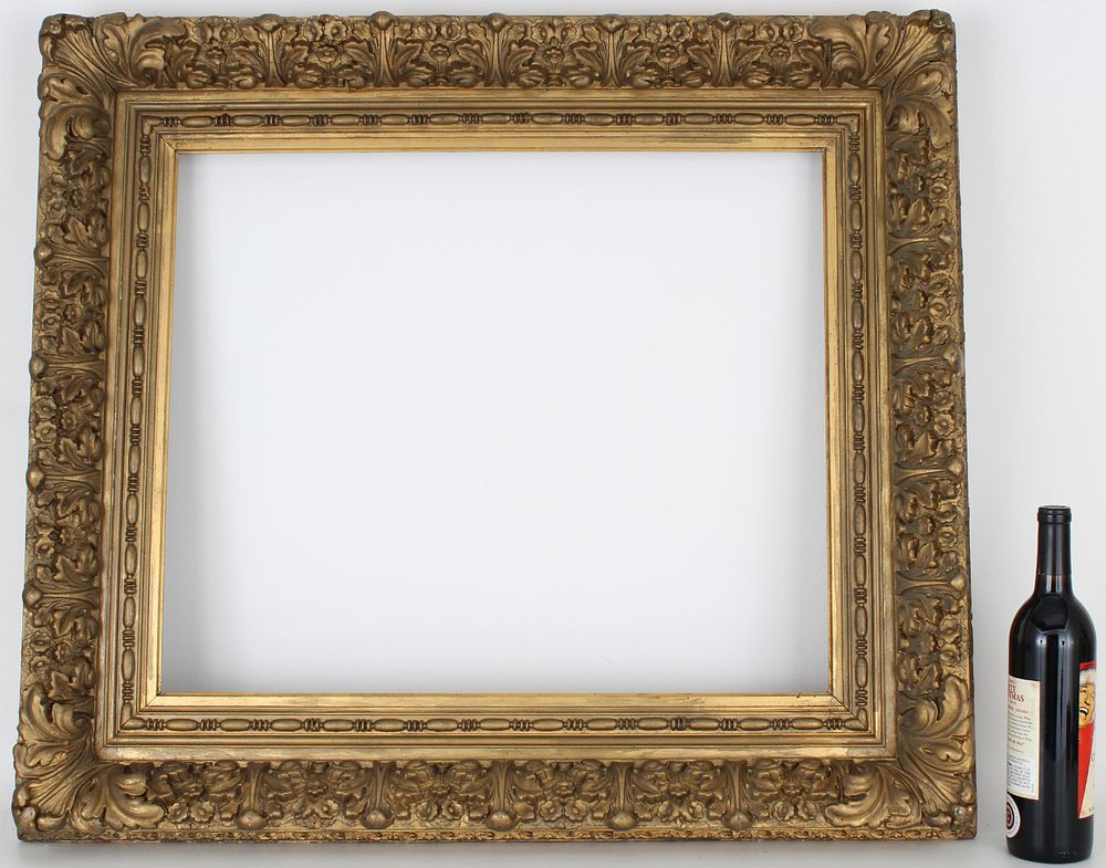 Appraisal: th C Carved Giltwood Frame Rabbet Size x in Overall