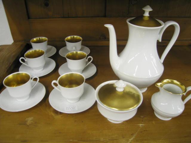 Appraisal: Pc Bavarian Porcelain Demitasse Service pot creamer sugar six cups