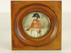 Appraisal: OIL ON IVORY - Miniature round portrait on ivory of