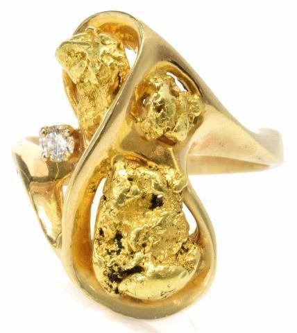 Appraisal: Estate kt yellow gold ring modern swirl setting with gold