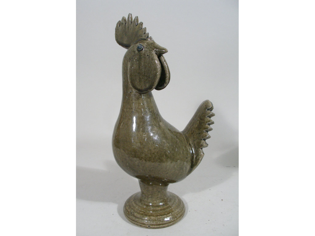 Appraisal: Georgia Folk Pottery Edwin Meaders Rooster alkaline glaze early small