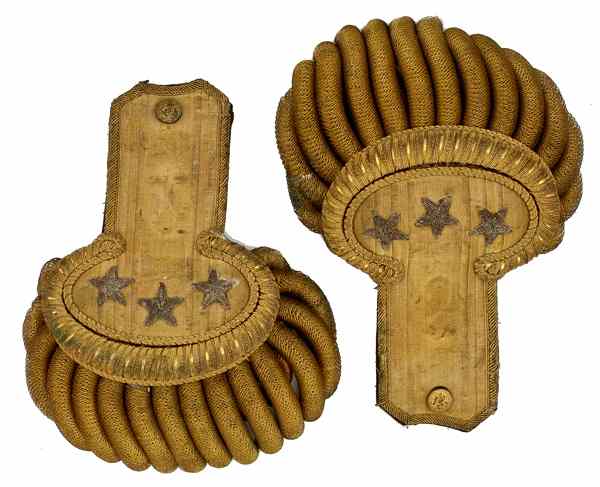 Appraisal: U S Navy Vice Admiral Epaulets Navy Vice Admiral Epaulets