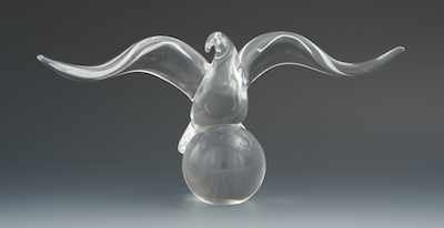 Appraisal: A Steuben Glass Eagle Ornamental Designed by James Houston in