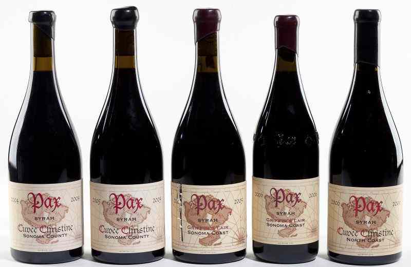 Appraisal: Pax Syrah total bottlesVintage Cuvee Christine cm Vintage Cuvee Christine