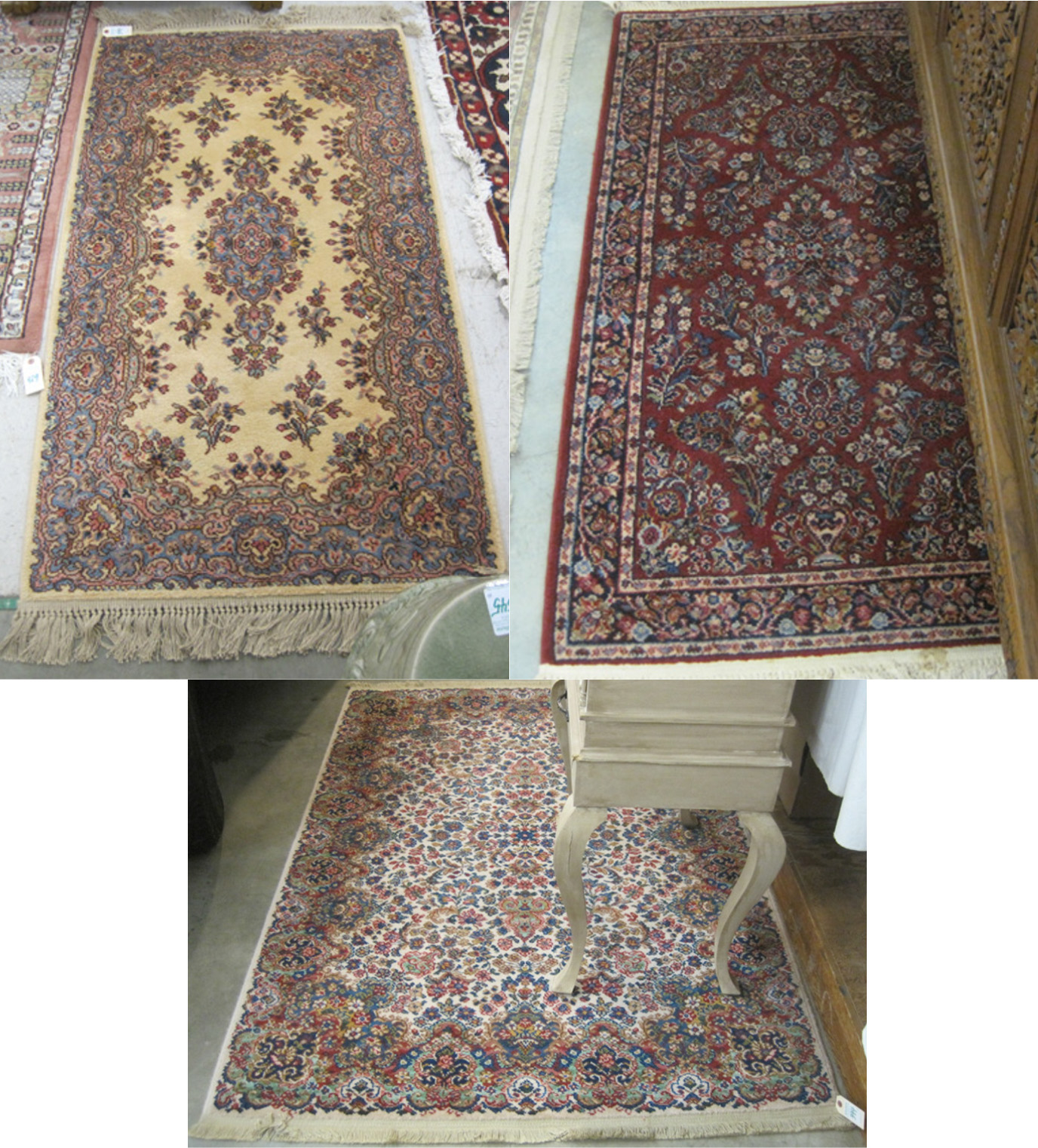 Appraisal: THREE KARASTAN AMERICAN ORIENTAL AREA RUGS all machine loomed with