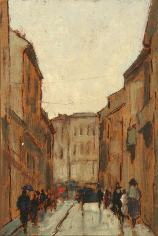 Appraisal: Giovanni Lomi Italian - Strada di Firenze Signed Lomi Giovanni