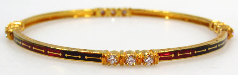 Appraisal: A Middle Eastern fancy bangle set with small white stones