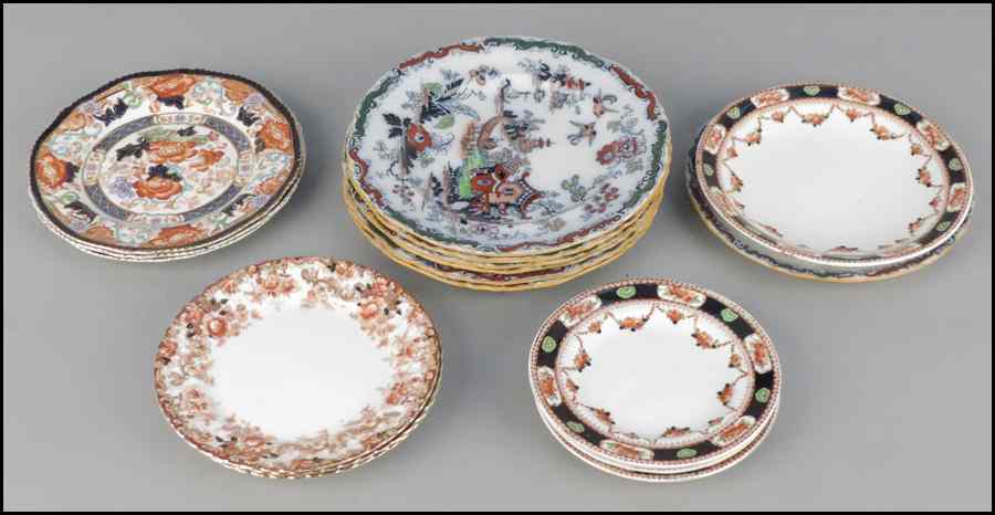 Appraisal: SET OF SIX ASHWORTH BROTHERS HANLEY PORCELAIN DINNER PLATES Together