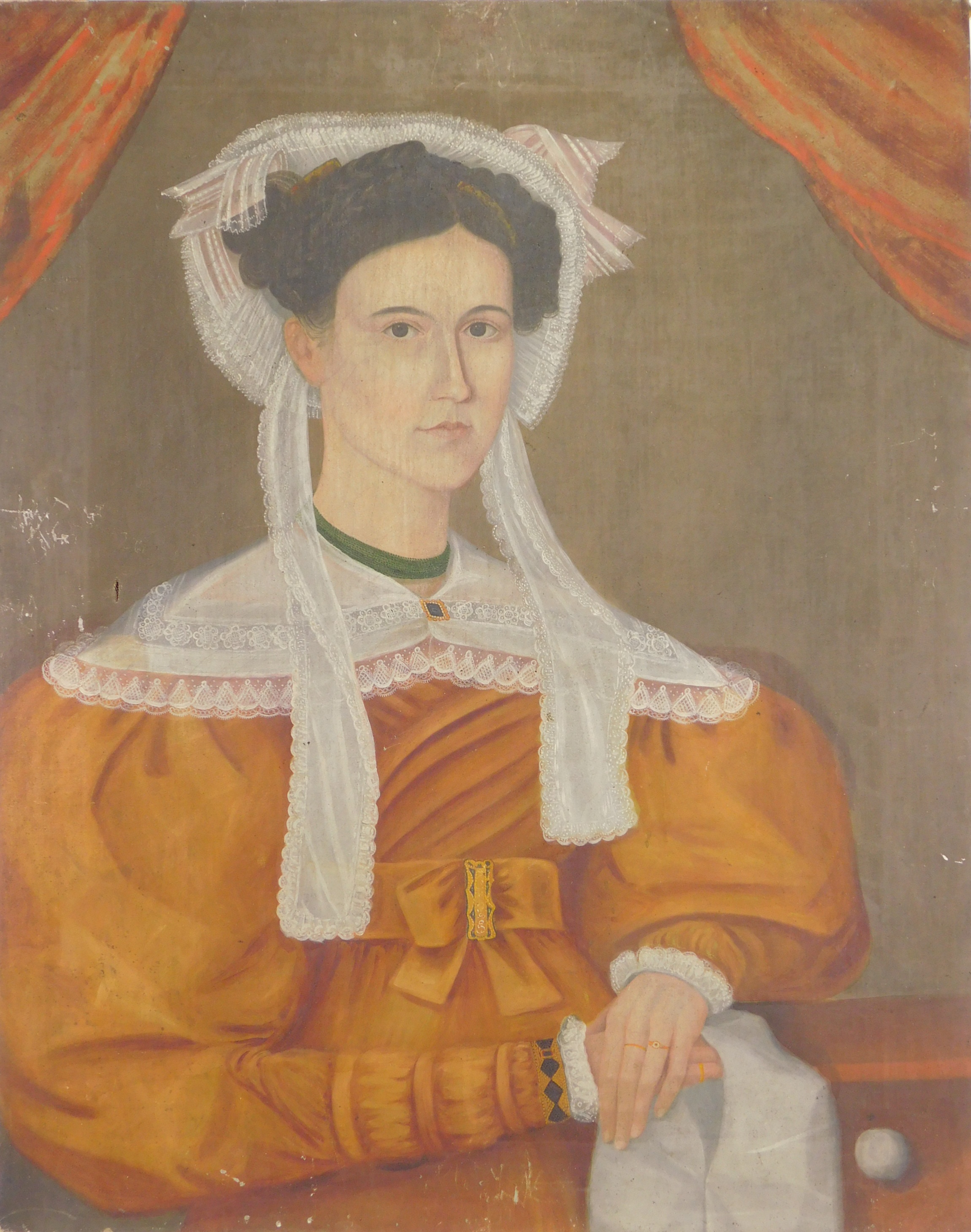 Appraisal: th c American School ''The Ainsworth Girl''- oil on canvas