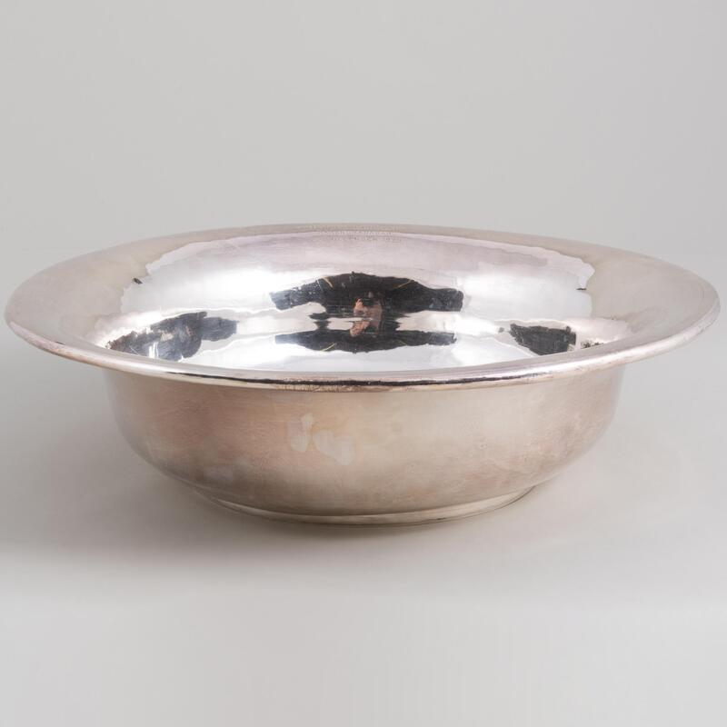 Appraisal: Large Silver Plate Presentation Bowl inscribed 'Hailey Hospital Narendranagar nd