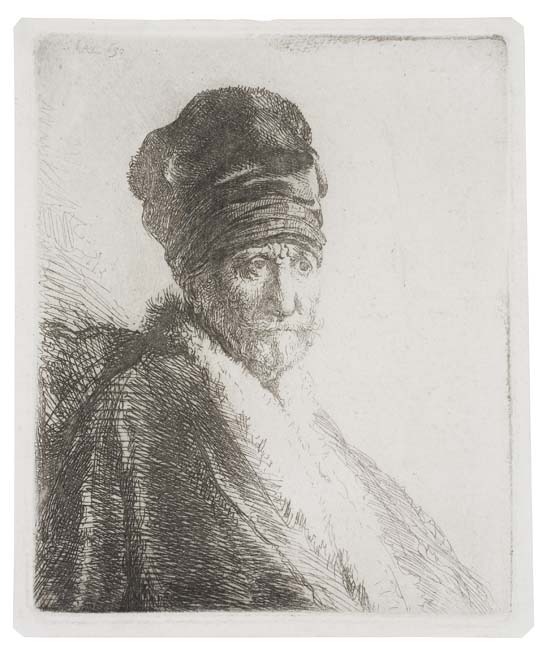 Appraisal: REMBRANDT VAN RIJN Bust of a Man Wearing a High