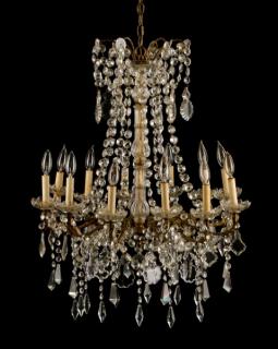 Appraisal: Neoclassical Style Light Crystal Chandelier A th century Neoclassical style