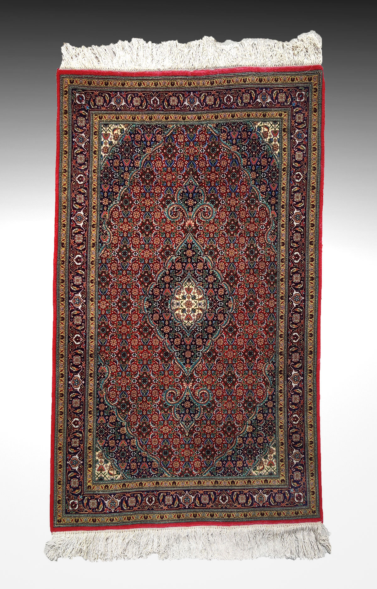 Appraisal: PERSIAN TABRIZ FINELY HAND KNOTTED WOOL RUG ' '' X