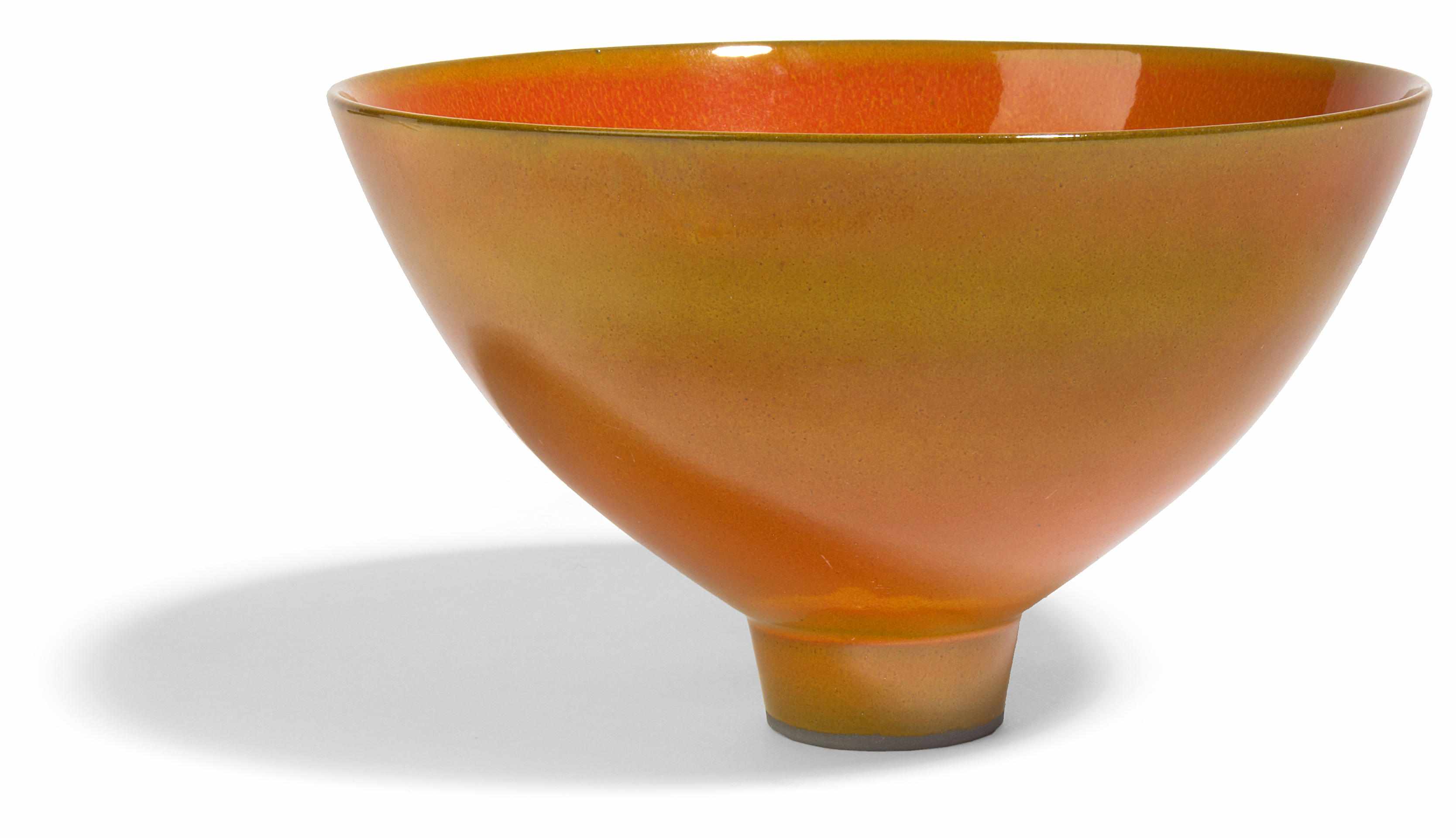 Appraisal: James Lovera American born footed bowlhigh glazed earthenwareincised Loveraheight in