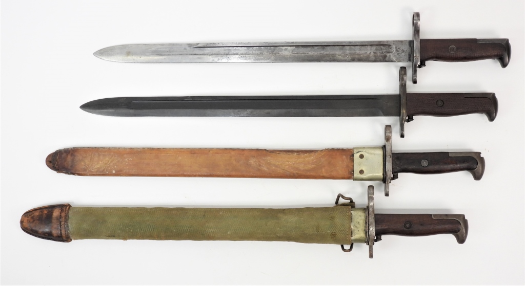 Appraisal: FOUR U S MODEL BAYONETS United States A bayonet in