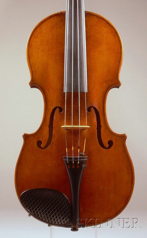 Appraisal: American Violin unlabeled signed internally MADE IN length of one-piece