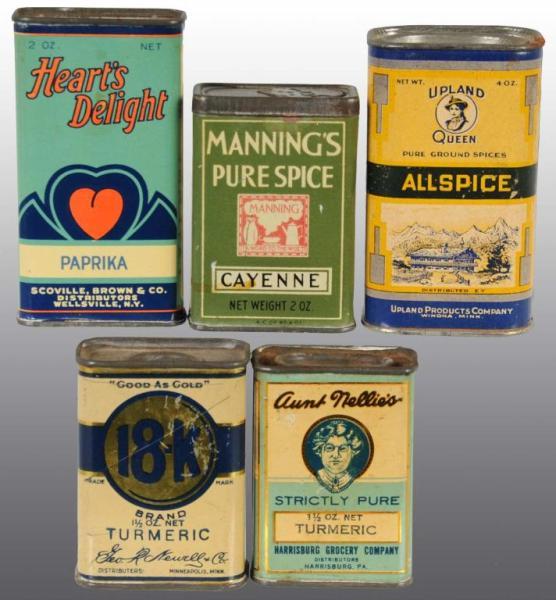 Appraisal: Lot of Spice Tins Description Grouping includes one for the