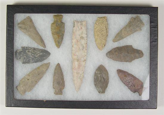 Appraisal: Tennessee Indian Points points collected in Tennessee Sizes range from