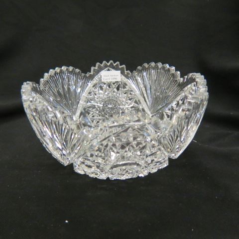 Appraisal: Cut Glass Bowl large hobstars and fan brilliant period