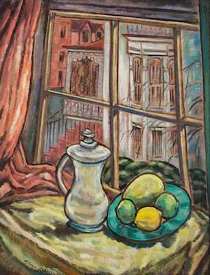 Appraisal: Alice Stanley Acheson American - Still life with window Oil