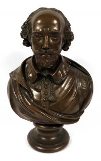 Appraisal: QUALITY ART CORP PLASTER BUST OF SHAKESPEARE QUALITY ART CORP