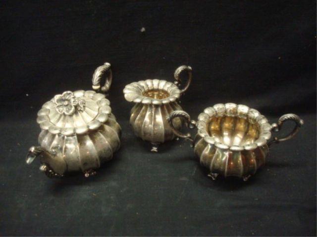 Appraisal: Silver Piece Tea Set From a North Bergen NJ estate