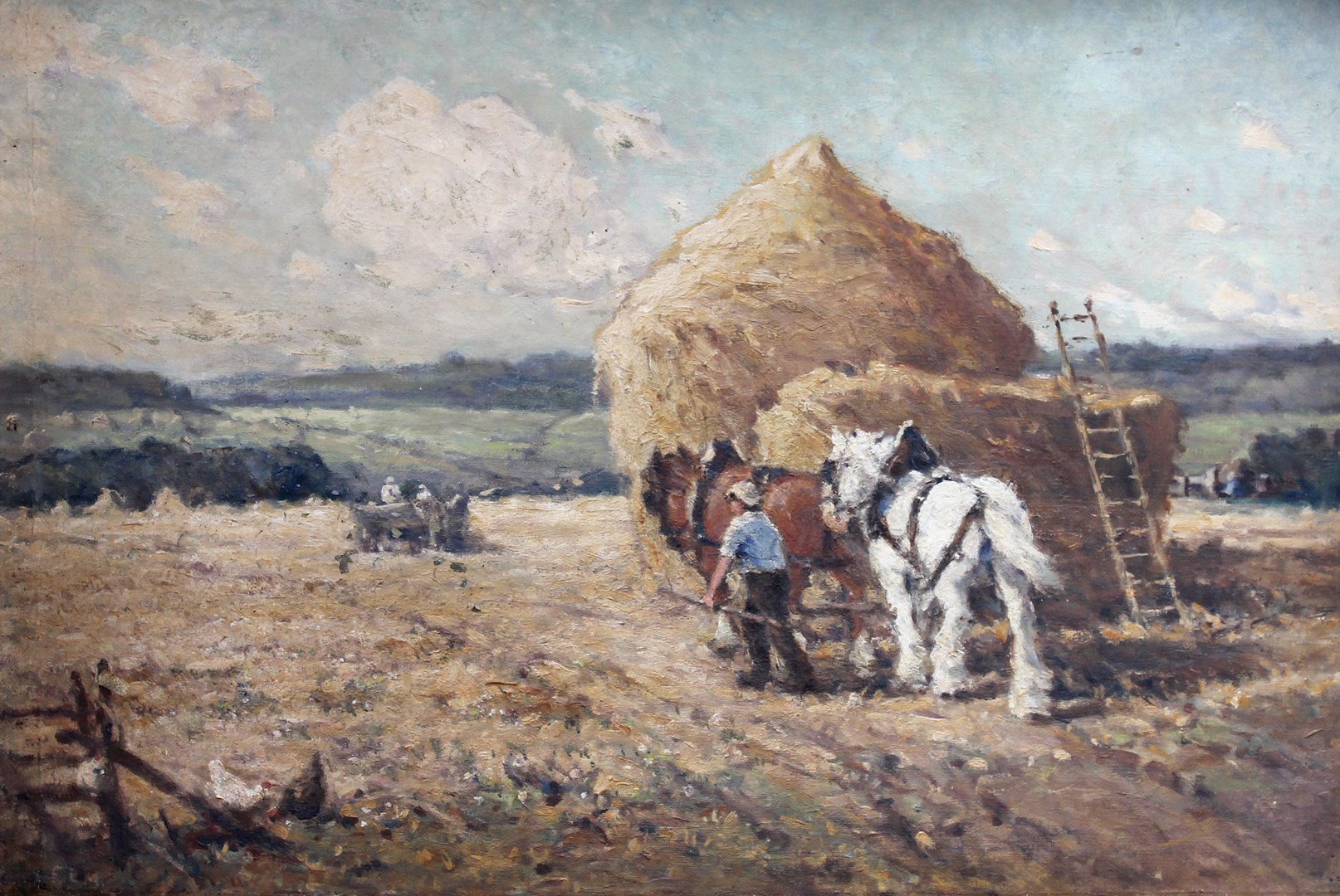 Appraisal: Ferdinand E Grone fl - The Barley Harvest oil on