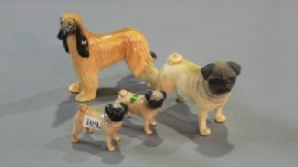 Appraisal: Three Beswick models of pugs together with a Beswick model