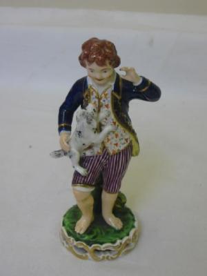 Appraisal: A BLOOR DERBY PORCELAIN FIGURE modelled as a boy and