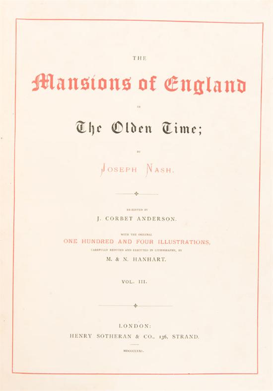 Appraisal: British Architecture Scenery Joseph Nash The Mansions Of England In