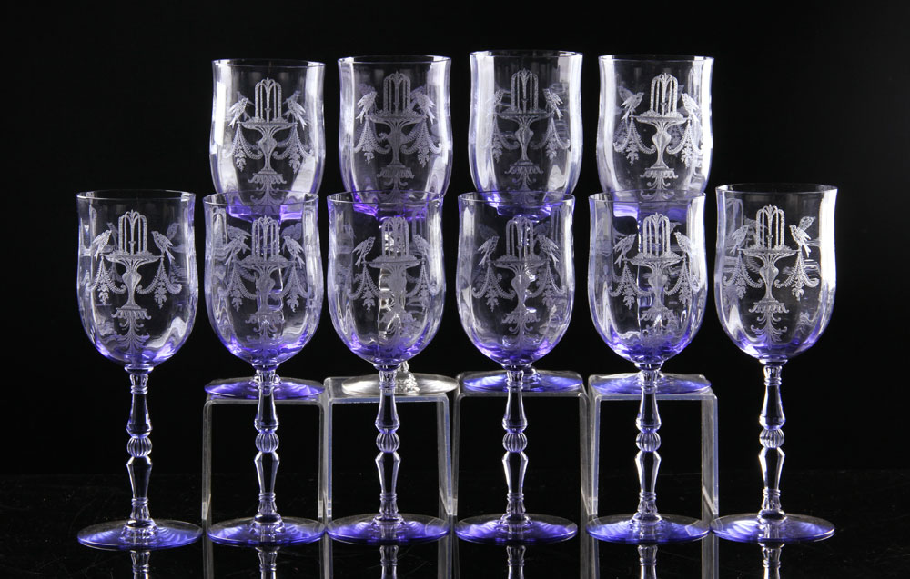 Appraisal: - Tiffin Fontaine Stemmed Goblets Set of ten Tiffin Fontaine