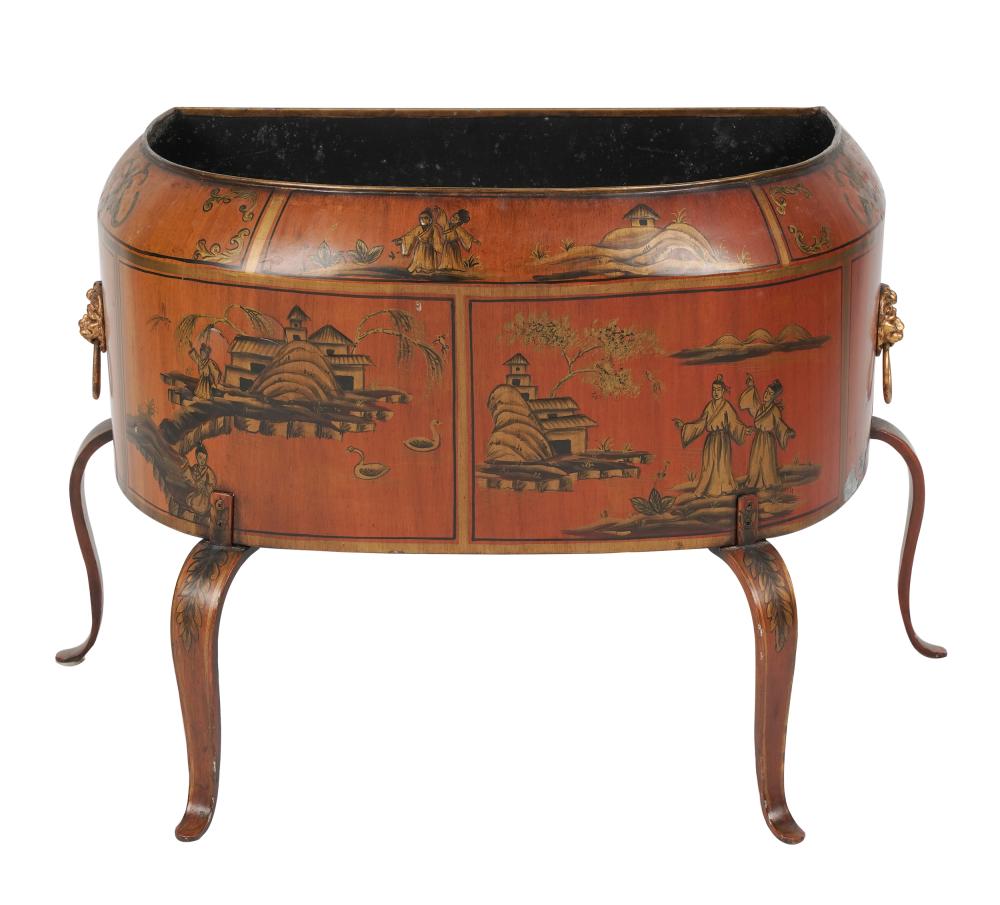 Appraisal: CHINOISERIE TOLE PLANTER BOXCondition no liner losses to paint on