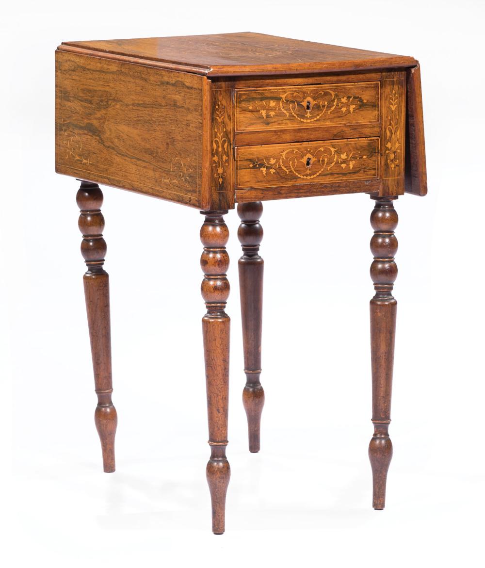 Appraisal: Louis Philippe Inlaid Rosewood Occasional Table mid- th c stamped