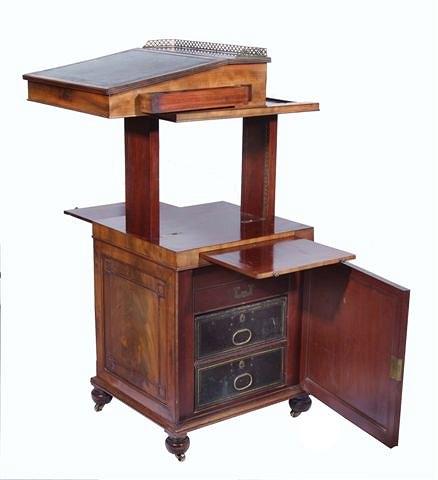 Appraisal: A GEORGE III MAHOGANY METAMORPHIC DAVENPORT probably by Gillows of