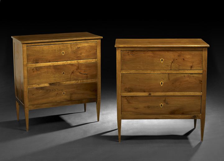 Appraisal: Pair of Continental Neoclassical-Style Mahogany Commodes fourth quarter th century